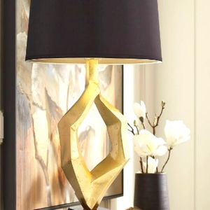Vienna 39 inch 100.00 watt Gold Leaf Table Lamp Portable Light